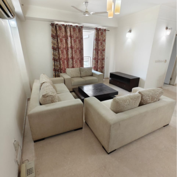 Living Room in 3 BHK Apartment at Dlf Phase V – for Rent