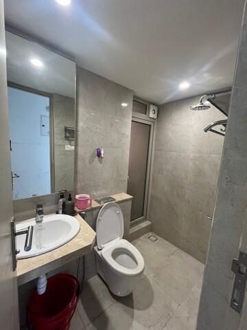 Bathroom in 2 BHK Apartment at Cosmos Jewels, Ghodbunder Road – for Rent