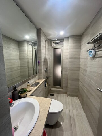 Bathroom in 2 BHK Apartment at Cosmos Jewels, Ghodbunder Road – for Rent