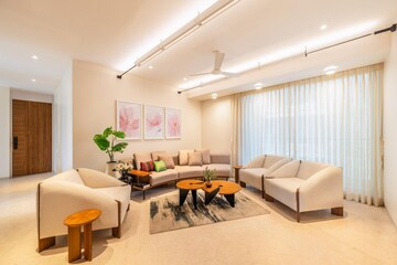 Living Room in 3 BHK Apartment at Juhu – for Rent