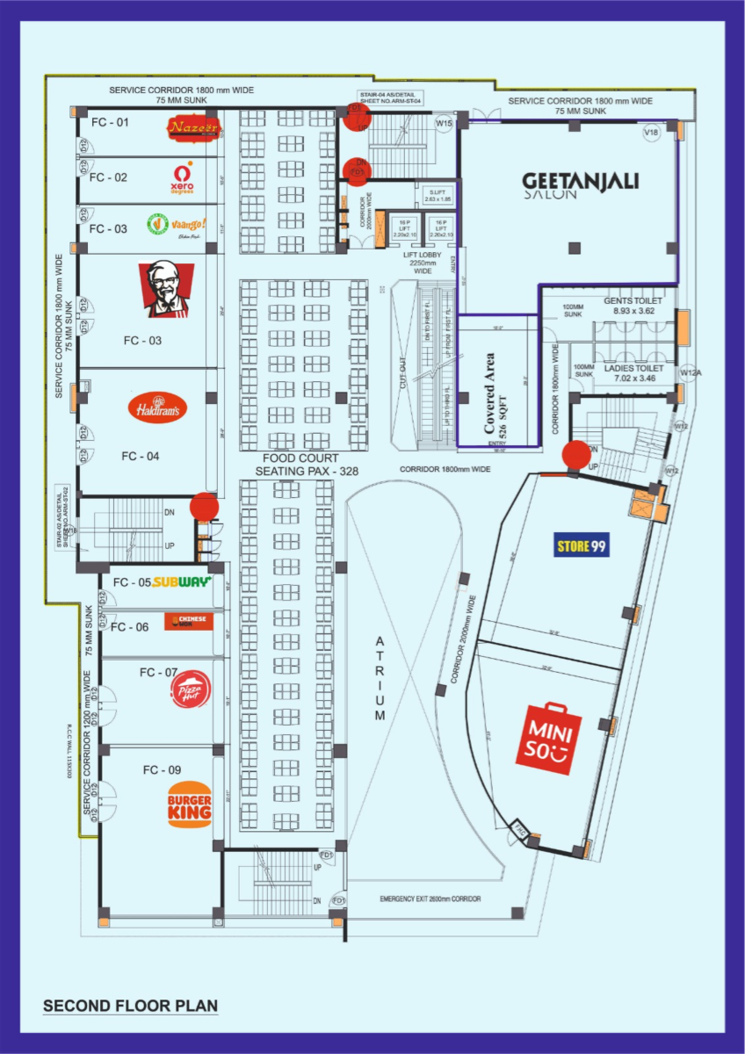 Floor Plan, ajnara-city-centre Commercial Shop 1000 Sq.Ft. In Sehani Khurd Ghaziabad 8102015