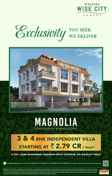 2 BHK Builder Floor – Exterior View View at Wadhwa Wise City, Old Panvel - for Sale