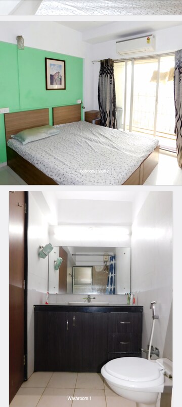 Bathroom in 3 BHK Apartment at Geetanjali CHSL, Bandra East – for Rent