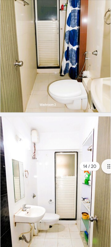 Bathroom in 3 BHK Apartment at Geetanjali CHSL, Bandra East – for Rent
