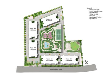 Floor Plan in 2 BHK Apartment at Kohinoor Riverdale, Kharadi – for Sale