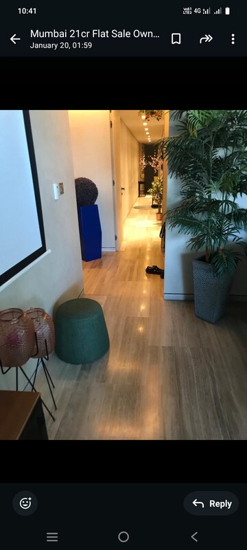 Living Room in 4 BHK Apartment at Lodha The World Towers World One Tier 2, Worli – for Sale