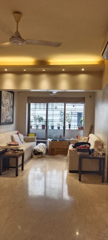 Living Room in 3 BHK Apartment at Lodha World View, Worli – for Rent