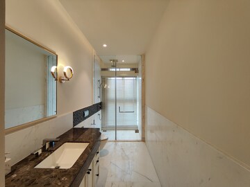 Building Lobby in 1 BHK Apartment at Bhartiya Leela Residences, Thanisandra Main Road – for Rent
