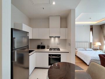 Kitchen in 1 BHK Apartment at Bhartiya Leela Residences, Thanisandra Main Road – for Rent