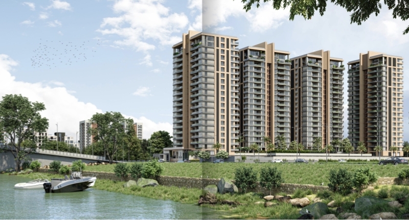 4 BHK + Pooja Room,Servant Room,Study Room,Extra Room Apartment For Sale in Waves