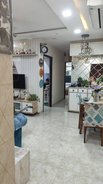 Living Room in 1 BHK Apartment at DLasa Heights, Nalasopara East – for Rent
