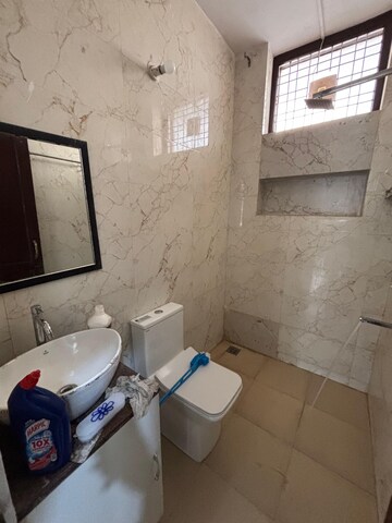 Bathroom in 2 BHK Builder Floor at Ansal Sushant Lok I, Sector 43 – for Rent