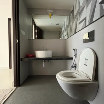 Bathroom in 1 BHK Apartment at Lodha Casa Viva, Majiwada – for Rent