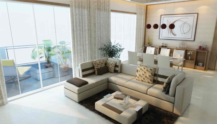 Living Room, goel-ganga-liviano 3 Bedroom 1095 Sq.Ft. Apartment In Kharadi Pune 8104564
