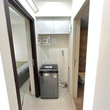 Building Lobby in 1 BHK Apartment at Lodha Quality Home Tower 5, Saket Complex – for Rent