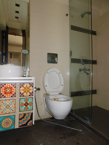 Bathroom in 2 BHK Apartment at L&T Crescent Bay T2, Parel – for Rent