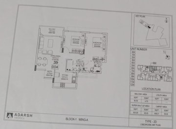 2 BHK Apartment For Resale in Adarsh Tropica Sarjapur Road Bangalore  8105095