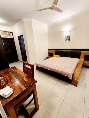 Bedroom in 3 BHK Builder Floor at Ansal Sushant Lok I, Sector 43 – for Rent
