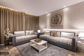 Living Room in 4 BHK Apartment at Forum Serendipity, Bandra Kurla Complex – for Rent