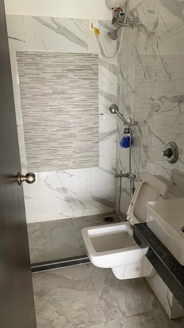 Bathroom in 2 BHK Apartment at L&T Crescent Bay T2, Parel – for Rent