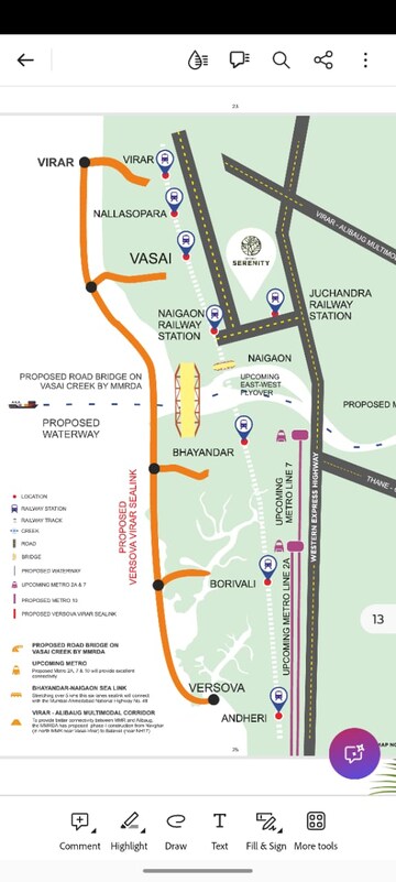 3 BHK Apartment – Map Location View at Ornate Serenity, Naigaon East - for Sale