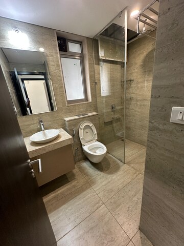 Bathroom in 3 BHK Apartment at Oberoi Sky City, Borivali East – for Rent