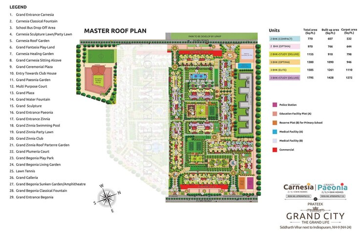 Master Plan, prateek-grand-city 3.5 Bedroom 1795 Sq.Ft. Apartment In Siddharth Vihar Ghaziabad 8105927