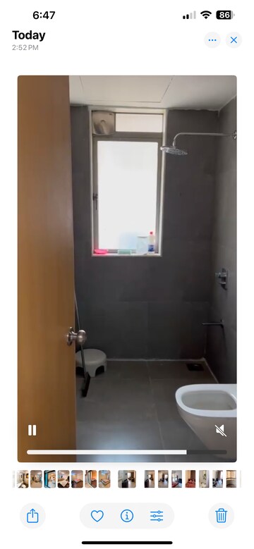 Bathroom in 1 BHK Apartment at LnT Veridian, Powai – for Rent