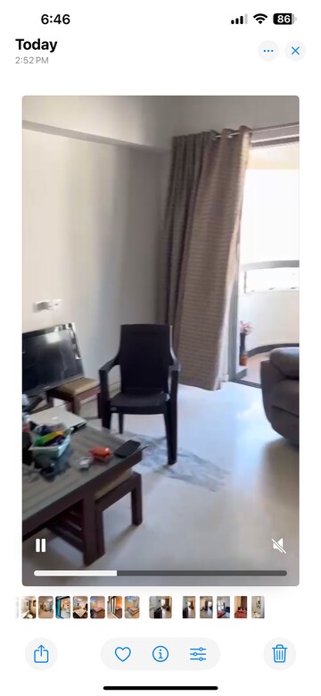 Living Room in 1 BHK Apartment at LnT Veridian, Powai – for Rent