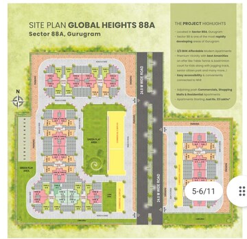 Master Plan in 2 BHK Apartment at Breez Flora Avenue, Sector 88a – for Sale