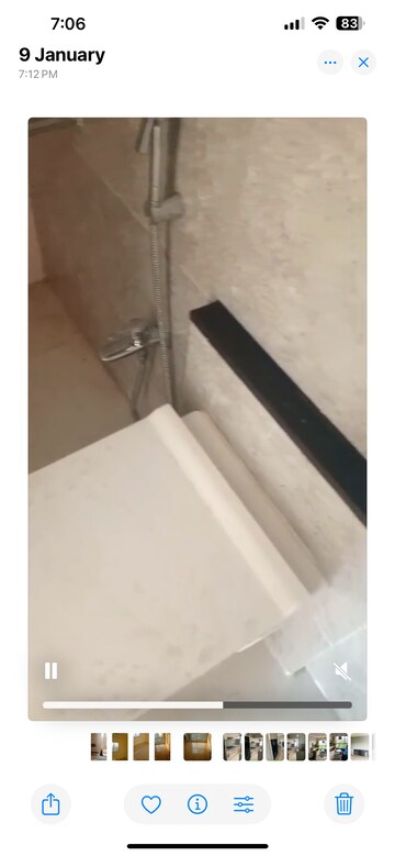 Bathroom in 2 BHK Apartment at Omkar Signet, Malad East – for Rent