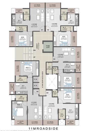Floor Plan in 1 BHK Apartment at Kharghar – for Sale