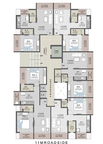 Floor Plan in 1 BHK Apartment at Kharghar – for Sale