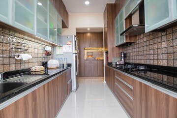 Kitchen in 2 BHK Apartment at Omkar Alta Monte, Malad East – for Rent