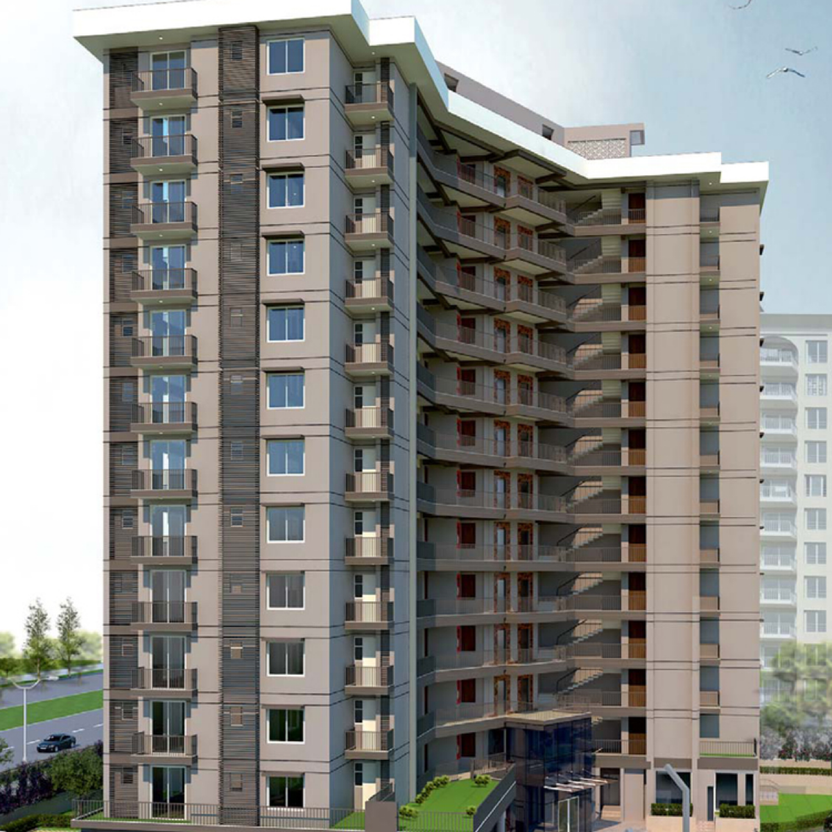 2 BHK + Pooja Room Apartment For Sale in Shiv The Ozone Solitaire