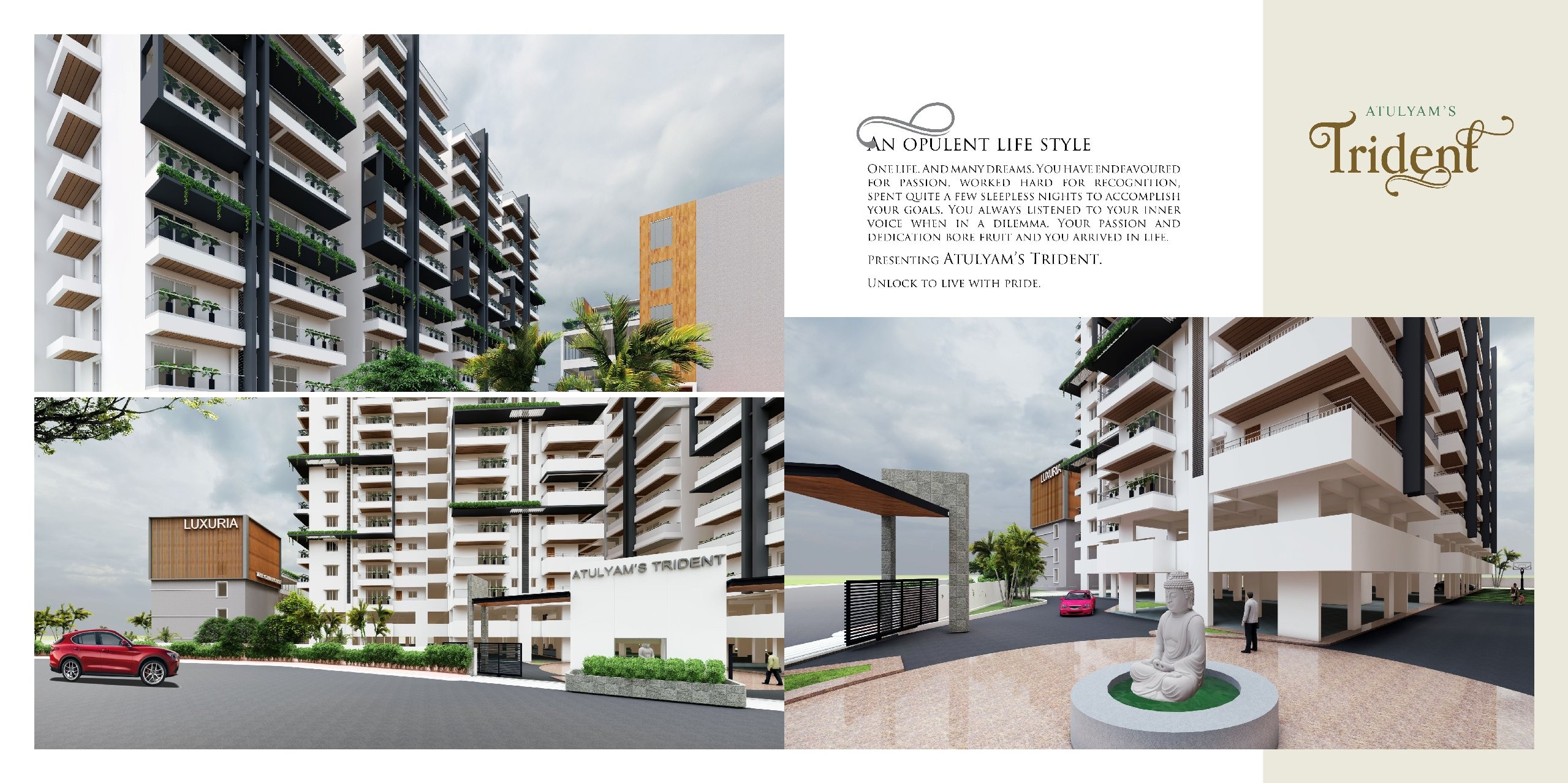 3 BHK 1885 Sq.Ft. Apartment in Atulyam Trident