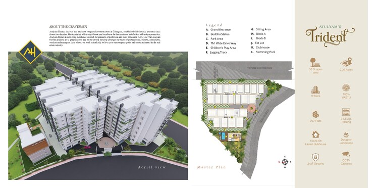 Master Plan, atulyam-trident 3 Bedroom 1885 Sq.Ft. Apartment In Kollur Hyderabad 8106512