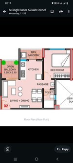 1 BHK + Pooja Room 650 Sq.Ft. Apartment in Puranik Aldea Espanola