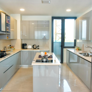 Kitchen in 3 BHK Builder Floor at Risland Sky Mansion, Chattarpur – for Rent
