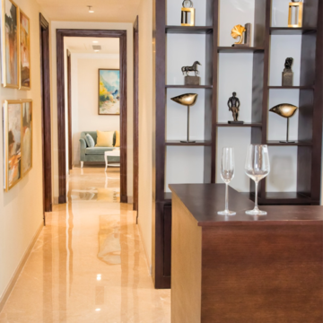 Building Lobby in 3 BHK Builder Floor at Risland Sky Mansion, Chattarpur – for Rent