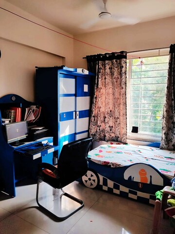 Bedroom in 2 BHK Builder Floor at Ganga Arcadia, Kharadi – for Rent