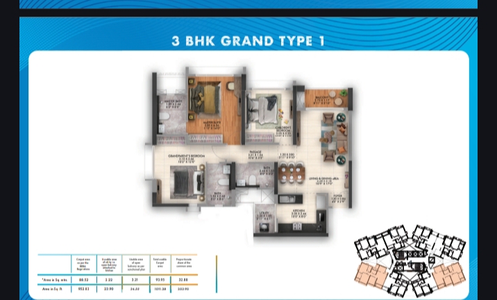 3 BHK Apartment For Sale in Gera Joy On The Tree Tops