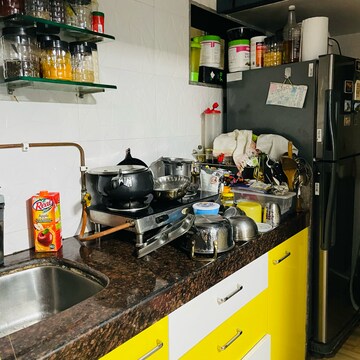 Kitchen in 1 RK Apartment at Sai Dham CHS Andheri, Kondivita – for Rent