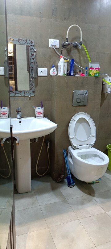 Bathroom in 3 BHK Apartment at Ramprastha Society, Ramprastha Greens – for Sale