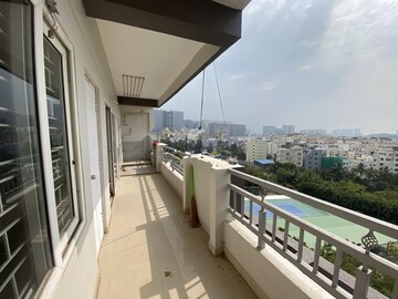 Balcony in 3 BHK Apartment at RVS Silpa Hilltop, Gachibowli – for Rent