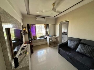 Living Room in 1 BHK Apartment at Vikas Tulsi Height, Vasai East – for Rent