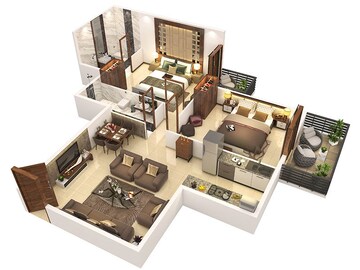 Floor Plan in 2 BHK Apartment at Signature Global The Roselia, Sector 95a – for Rent