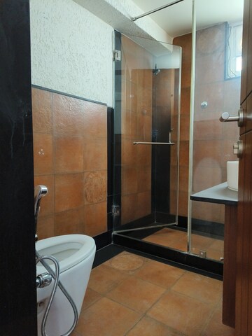 Bathroom in 3 BHK Apartment at Banjara Hills – for Rent