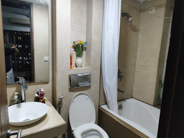 Bathroom in 3 BHK Apartment at Lodha Grandeur, Prabhadevi – for Rent