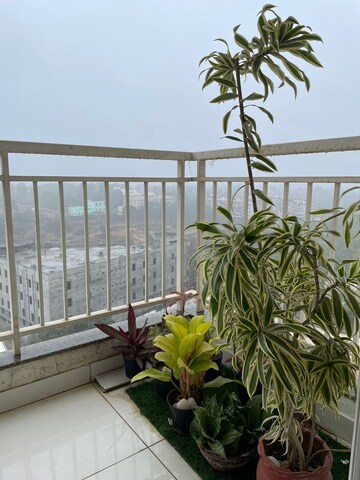 Balcony in 2 BHK Apartment at Puravankara Palm Beach, Hennur – for Rent